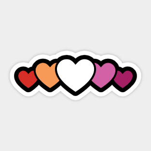Lesbian Hearts Sticker